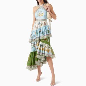 Alemais Bath House Linen Midi Dress